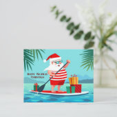 ハッピートロピカルクリスマスサンタ シーズンポストカード (スタンド正面)