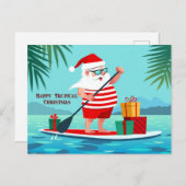 ハッピートロピカルクリスマスサンタ シーズンポストカード (正面/裏面)