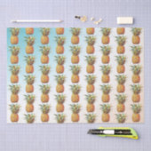 ハッピートロピカルクリームアクアパイナップル 薄葉紙 (クラフト)