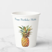 ハッピートロピカルパイナップル 紙コップ (正面)