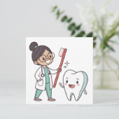 ハッピートースデンタルケアフラットカード (スタンド正面)