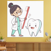 ハッピートース&歯医者キャンバスアート キャンバスプリント (インサイチュ (リビング))