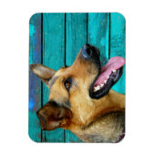 ハッピードイツの羊飼い犬 マグネット (縦)
