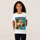 ハッピードイツの羊飼い犬 Tシャツ (正面フル)