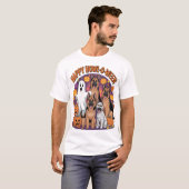 ハッピードイツ牧羊犬ハロウィン Tシャツ (正面フル)