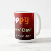 ハッピードクターズデイ・レッド コーヒーマグカップ (正面右)