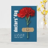 ハッピードクターズ・デイ。レッドカーネーションカスタム カード (黄色い花)