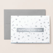 ハッピードクターズ・デイ。レッドカーネーション 箔カード (封筒付き正面)