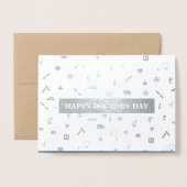 ハッピードクターズ・デイ。レッドカーネーション 箔カード (封筒付き正面)