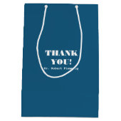 ハッピードクターズ・デイ。名前をカスタムする ミディアムペーパーバッグ (裏面)