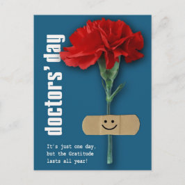 ハッピードクターズ・デイ。赤カーネーション ポストカード