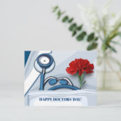 ハッピードクターズ・デイ。赤カーネーション ポストカード (スタンド正面)