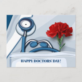 ハッピードクターズ・デイ。赤カーネーション ポストカード