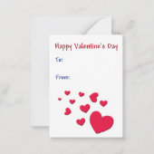 ハッピードグバレンタインデー子供へス ノートカード (裏面)