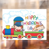 ハッピードチルドレンのデイトレインとコーチレッドブルーイエロ ウィンドウサイン (シート2)