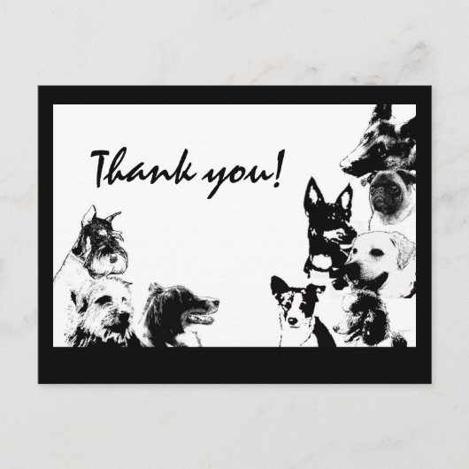 ハッピードッグありがとう! ポストカード (正面)