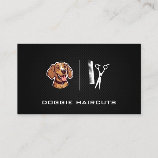 ハッピードッグのロゴ | トリマーツール 名刺 (正面)