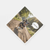 ハッピードッグの匂いお誕生日ケーキ スタンダードランチョンナプキン (角)