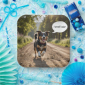 ハッピードッグの匂いお誕生日ケーキ ペーパープレート (パーティー)