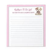 ハッピードッグまたは写真パーソナライズされたプランナー ノートパッド (正面)