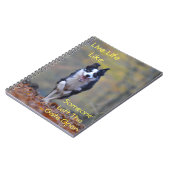 ハッピードッグやる気を起こさせるアテ前向きート引用文 ノートブック (左側)