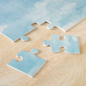 ハッピードッグインイエローカーアートプリント ジグソーパズル (側面)