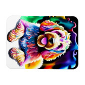 ハッピードッグゴールデンドルウォーターデザイン マグネット (横)