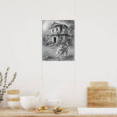 ハッピードッグスケッチアート ポスター (キッチン)