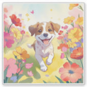 ハッピードッグステッカー シール (正面)