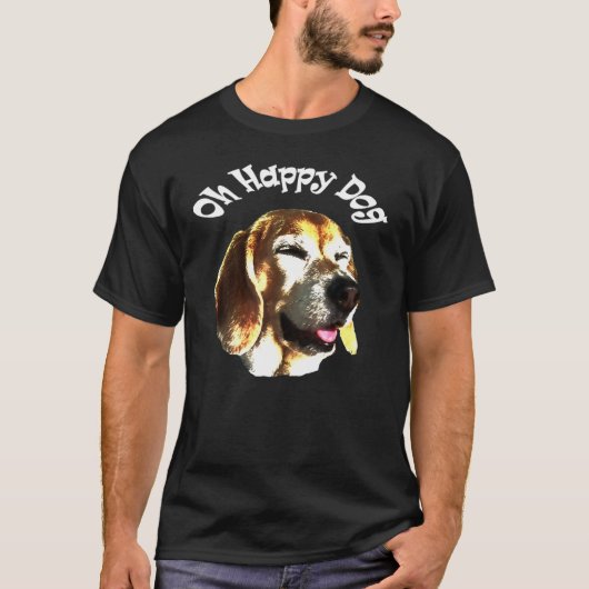 ハッピードッグビーグルGIF Tシャツ (正面)
