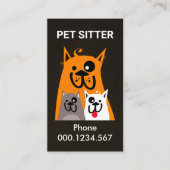 ハッピードッグファミリーペットシッター 名刺 (正面)