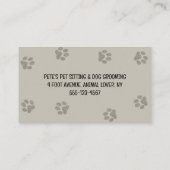 ハッピードッグペットケアアポイントメントリマインダー 名刺 (裏面)