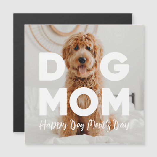 ハッピードッグ母の日！あなたの犬の写真、犬のママのカード (正面/裏面)