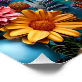 ハッピードッグ祝のケーキのカラフル誕生日 ポスター (コーナー)