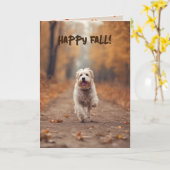 ハッピードッグ秋ウッズ カード (黄色い花)