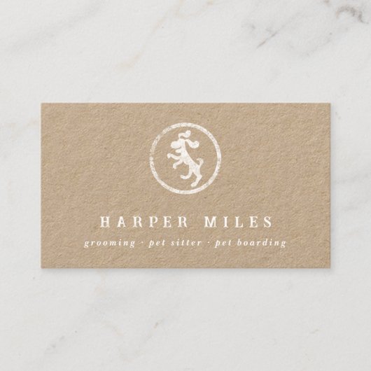 ハッピードッグ素朴ロゴ名刺 名刺 (正面)