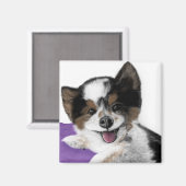 ハッピードッグ顔 マグネット (正面/裏面)