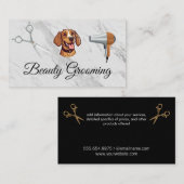 ハッピードッグ | はさみ | ドライ吹ヤ 名刺 (正面/裏面)