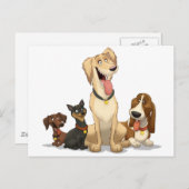 ハッピードッグ ポストカード (正面/裏面)