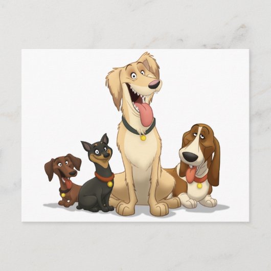 ハッピードッグ ポストカード (正面)