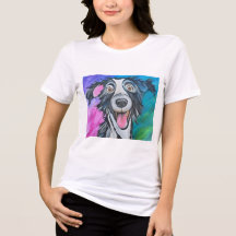 ハッピードッグ 女性用Tシャツ