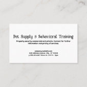 ハッピードッグ | 足跡とボーンを手で描く 名刺 (裏面)