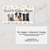 ハッピードッグ | 足跡とボーンを手で描く 名刺 (正面/裏面)