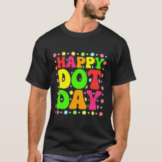 ハッピードットデイカラーレトロ国際的ドットデイ Tシャツ