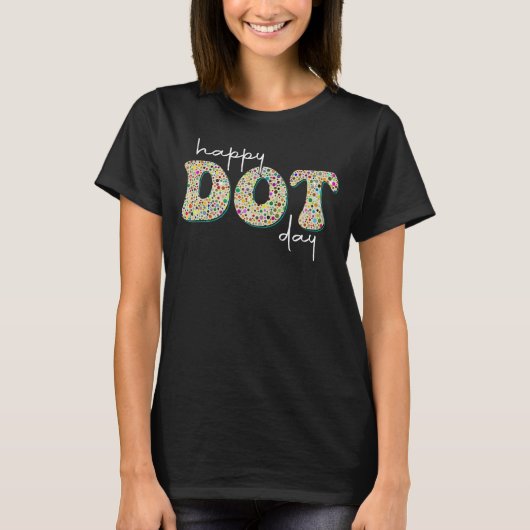 ハッピードッ国際的トデイ2023お祝いグラフ Tシャツ (正面)