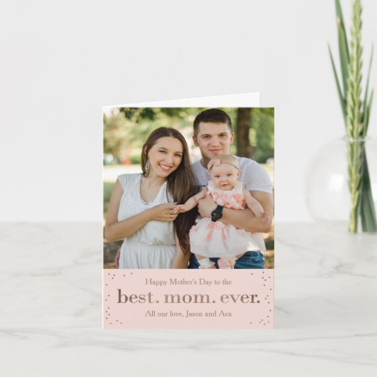 ハッピードツマザーズデイまたは誕生日グリーティングカード カード (正面)