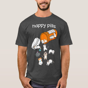 ハッピードピルキャッツ可愛おもしろい猫好きペットオーナーG Tシャツ