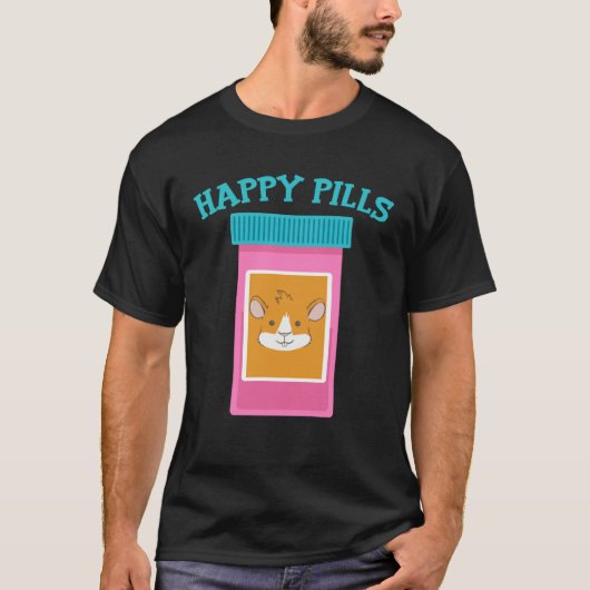 ハッピードピル投薬カプセルギニア豚 Tシャツ (正面)