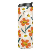 ハッピードライ絵を描開花のシームレスヴィンテージパターン。 タンブラー (回転左)