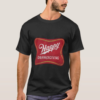 ハッピードランクスギビングビアドリンカーサンクスギビング Tシャツ